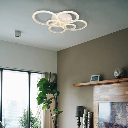 LED полилей с дистанционно управление на Бети, 82W, 6 кръга, студена/гореща/неутрална светлина, нестабилна, бяла