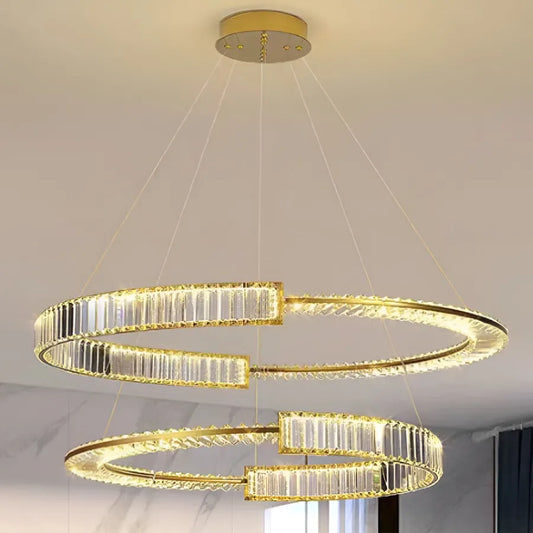 LED LED LED LED ROYAL, 120W, злато, метал и кристал, нестабилен, регулируема височина, елегантен дизайн