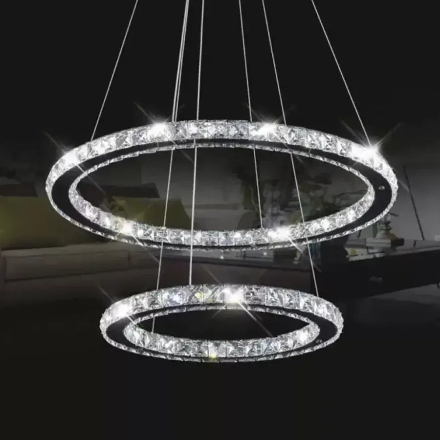 LED LED LUD LUMINIS, 58W, кристал и метал, намаляващ се, регулируема височина, студена/топла/неутрална светлина, луксозно осветление
