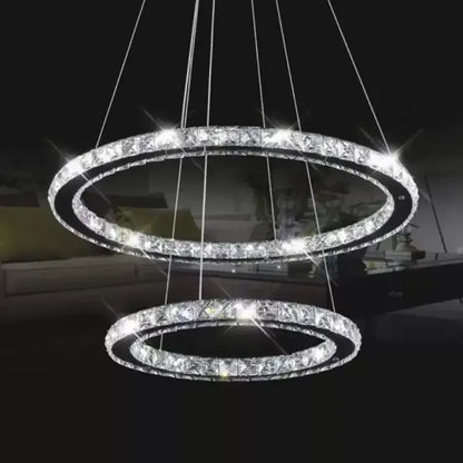 LED LED LUD LUMINIS, 58W, кристал и метал, намаляващ се, регулируема височина, студена/топла/неутрална светлина, луксозно осветление