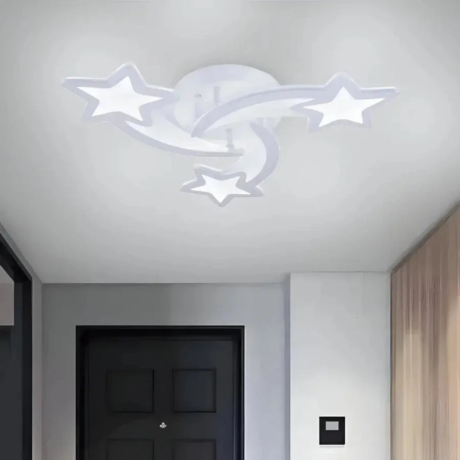 LED полилей с дистанционно управление на iPomoea, 48W, 3 звезди, студена/гореща/неутрална светлина, нестабилна, бяла