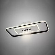 LED полилей с дистанционно управление и кристал Nikolas 48W, студена/гореща/неутрална светлина, нестабилна, черна