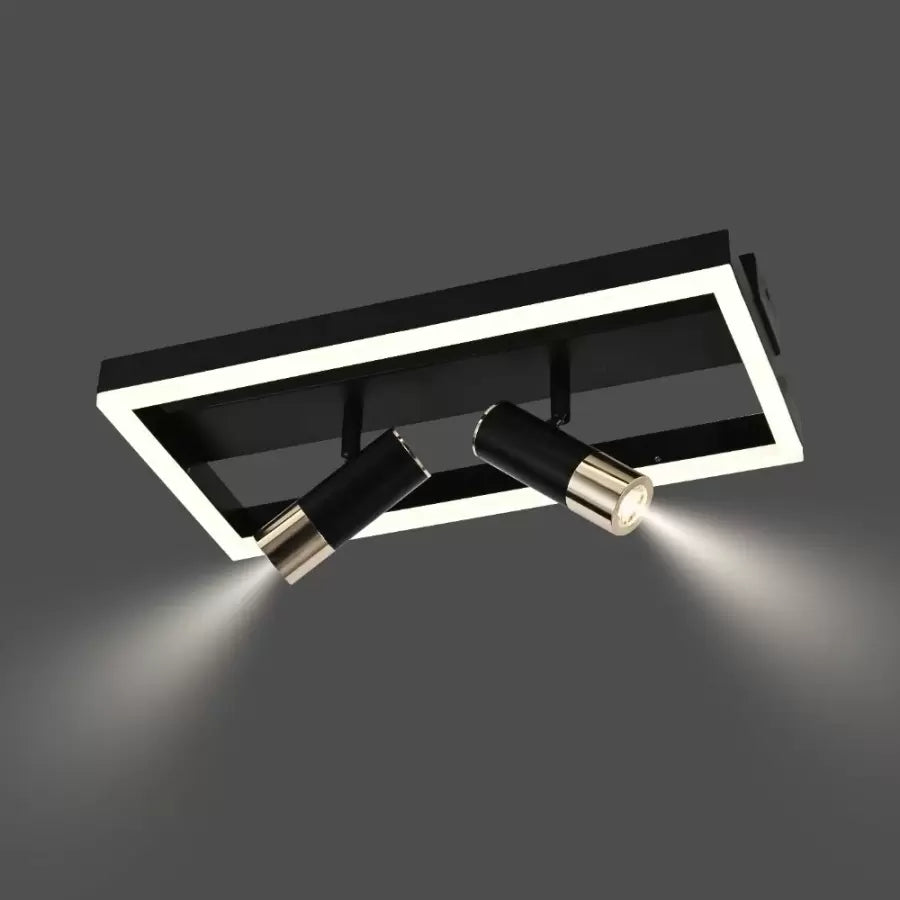 LED полилей с дистанционно управление и регулируем проектор Rohan 26W, студена/гореща/неутрална светлина, нестабилна, черна