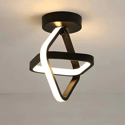 LED LED VERTEX CUBUS CROUGHED ROME, 13W, 2 ромби, студена/гореща/неутрална светлина, черно
