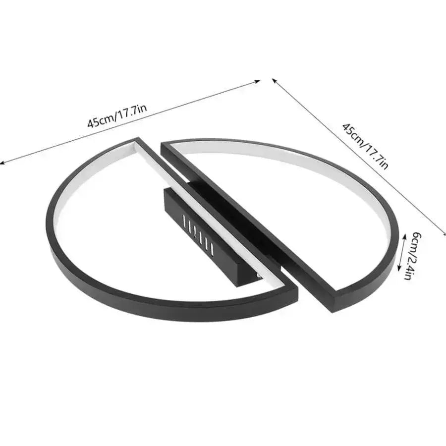 LED светодиоден вектор Arcus, Semicircles, 35W, метални, устойчиви, студени/горещи/неутрални, черни, минимален дизайн
