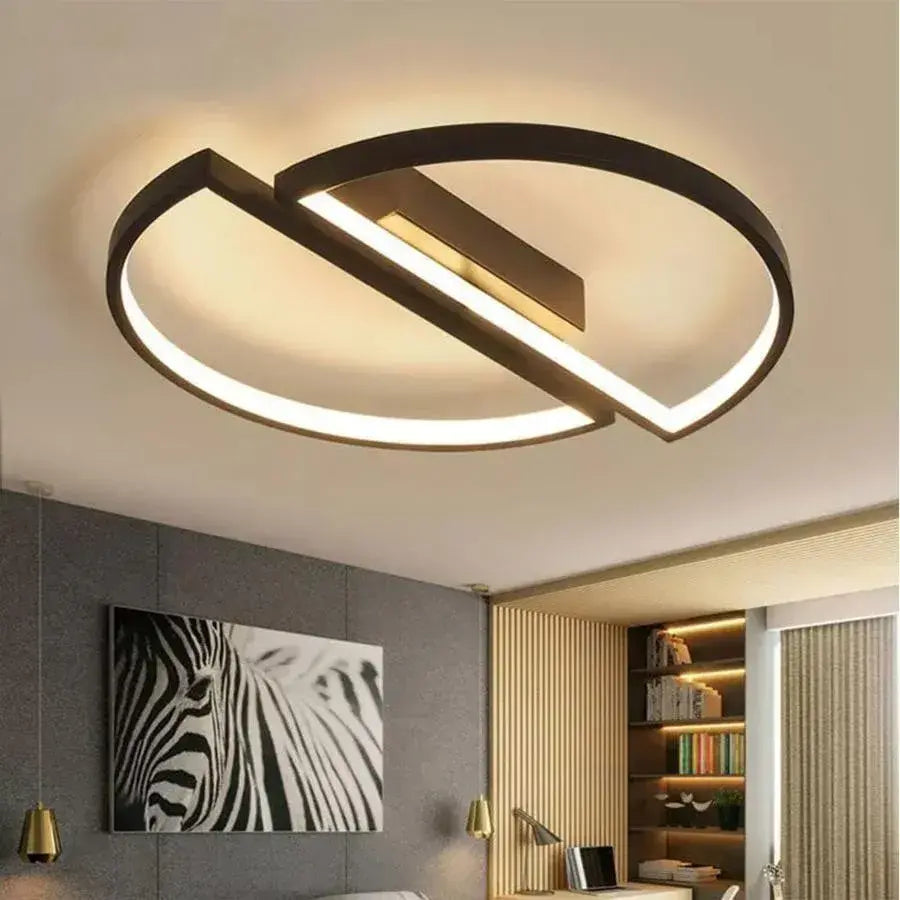 LED светодиоден вектор Arcus, Semicircles, 35W, метални, устойчиви, студени/горещи/неутрални, черни, минимален дизайн