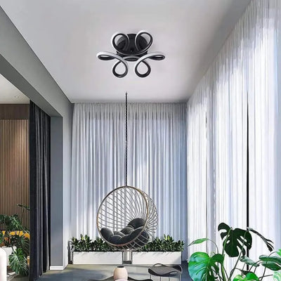 LED LED VERTEX HELIX, 44W, вълнообразна, студена/гореща/неутрална светлина, черна