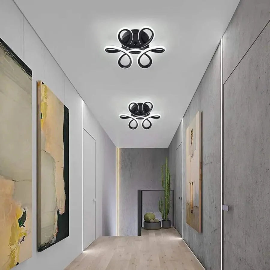LED LED VERTEX HELIX, 44W, вълнообразна, студена/гореща/неутрална светлина, черна
