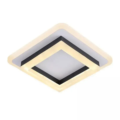 Модерен 29W LED полилей, дължина 20 см, квадрат, студена/гореща/неутрална светлина, черна