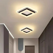 Модерен 29W LED полилей, дължина 20 см, квадрат, студена/гореща/неутрална светлина, черна
