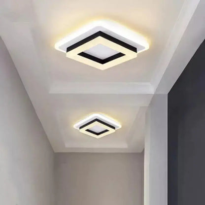 Модерен 29W LED полилей, дължина 20 см, квадрат, студена/гореща/неутрална светлина, черна