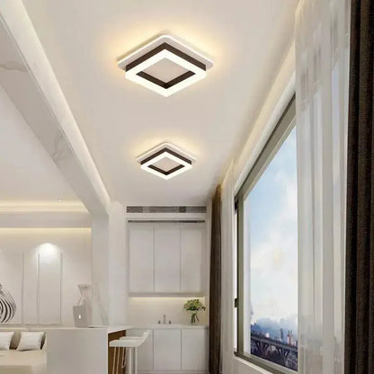 Модерен 29W LED полилей, дължина 20 см, квадрат, студена/гореща/неутрална светлина, черна