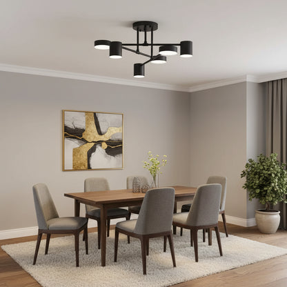 LED LED Galios 72W, 6 предмета, студена/гореща/неутрална светлина, черна