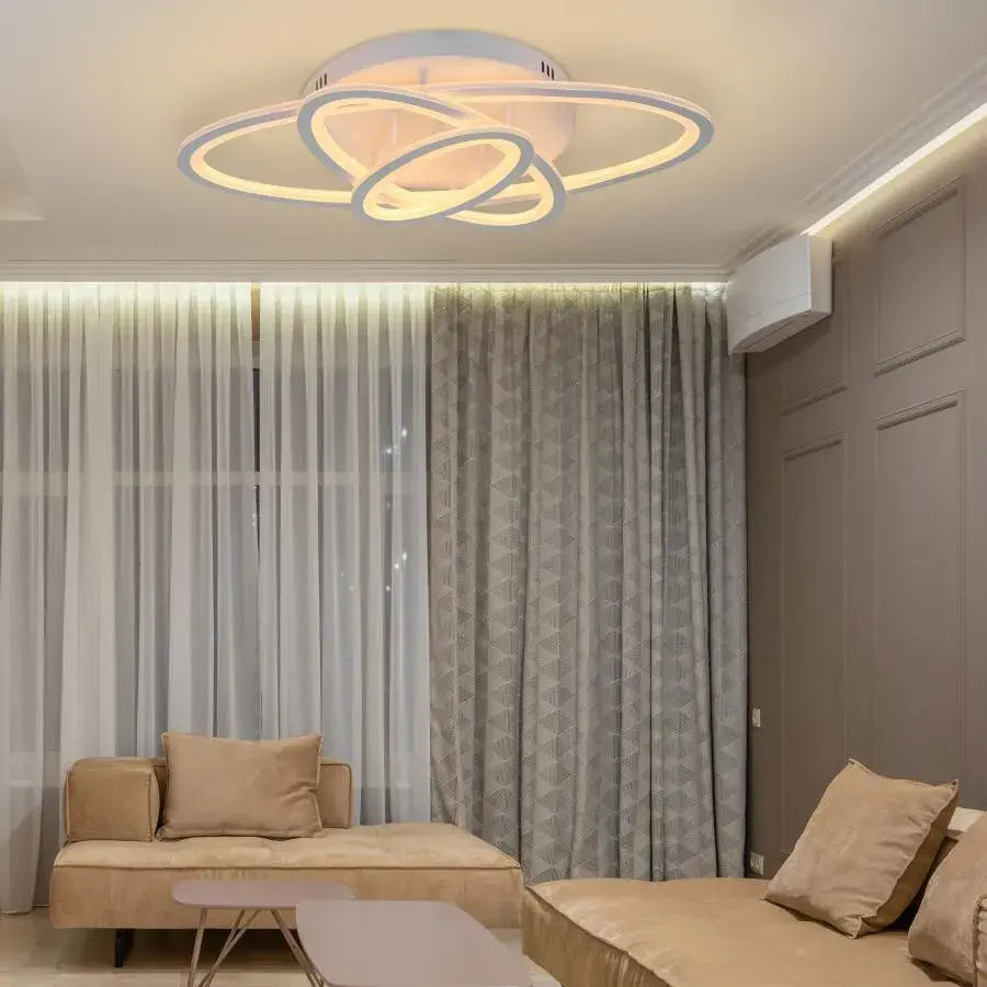 LED полилей с отдалечен контрол на отсеянията, 75W, 3 елипси, студена/гореща/неутрална светлина, нестабилна, бяла