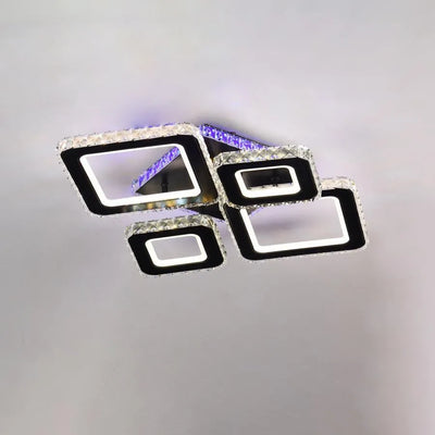 LED полилей с дистанционно управление и кристал Terrano RGB 162W, 4 квадрат