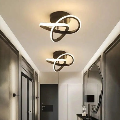 LED LED VERTEX FLOW, 24W, вълнообразна, студена/гореща/неутрална светлина, черна