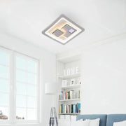 LED LED Kerien 24W, диаметър 26 см, квадрат, студ/гореща/неутрална светлина, бяло