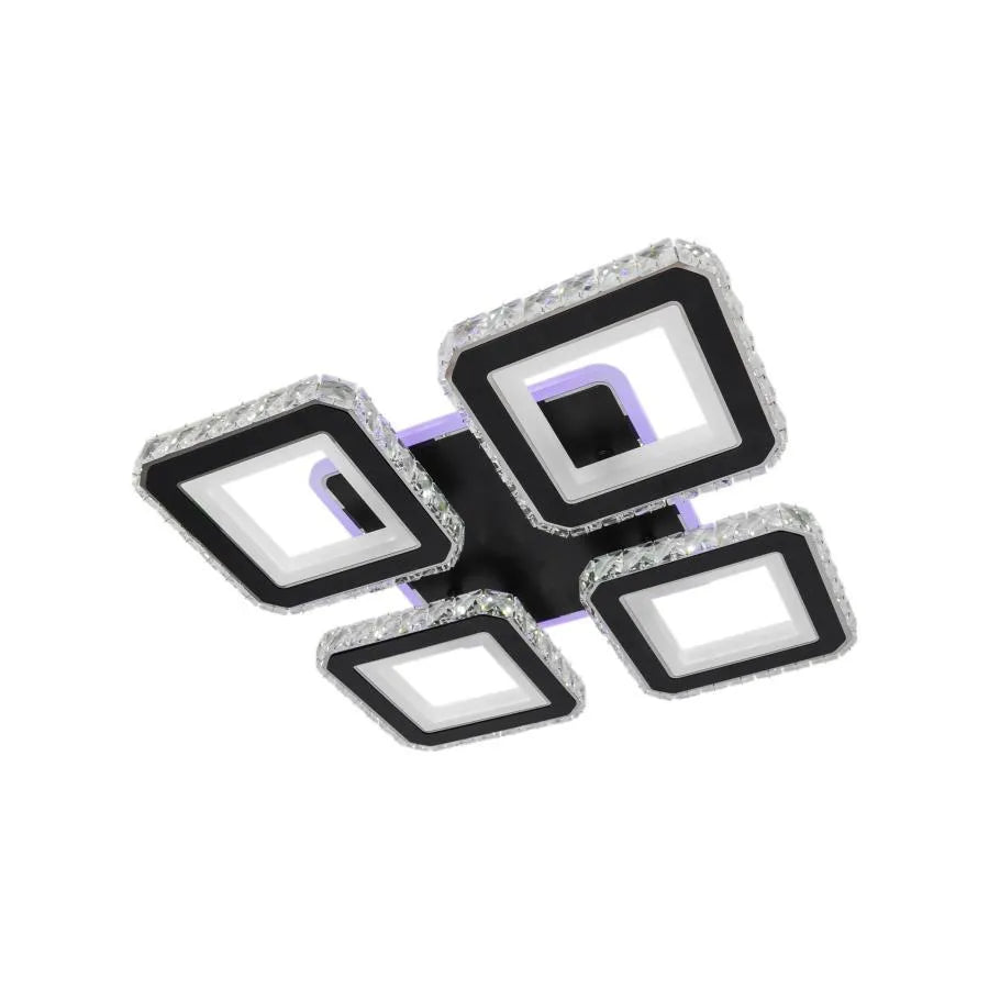 LED полилей с дистанционно управление и Crystal Leila RGB 79W, 4 квадрат