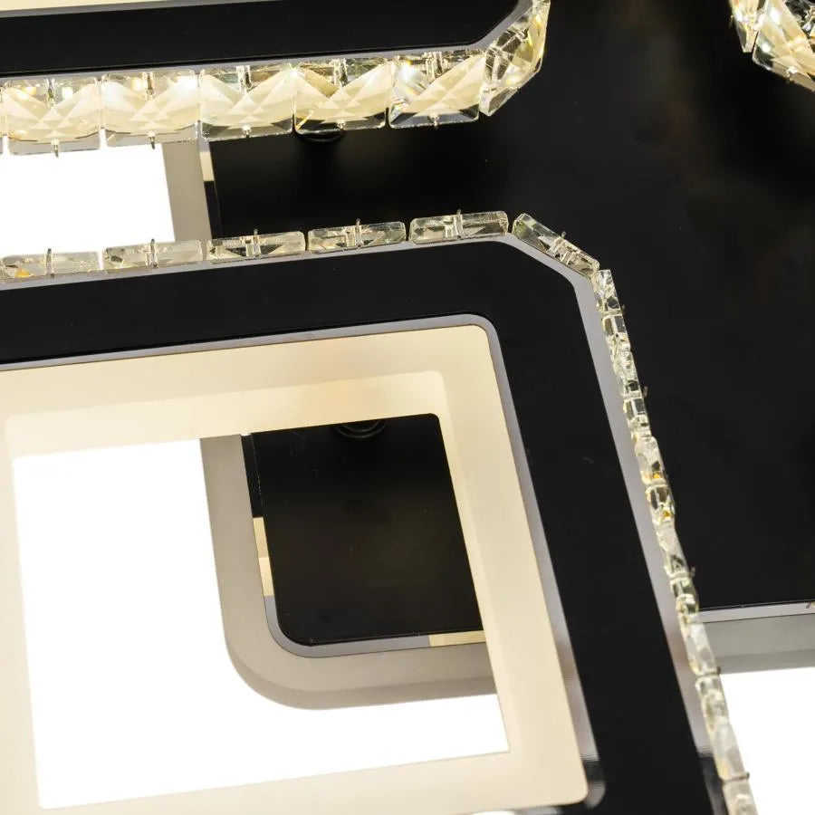 LED полилей с дистанционно управление и Crystal Leila RGB 79W, 4 квадрат