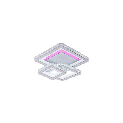 Похот поведе Нова Квадрия с кристали, 3 източника на светлина, RGB, с дистанционно управление, 154W, бял и неръждаем