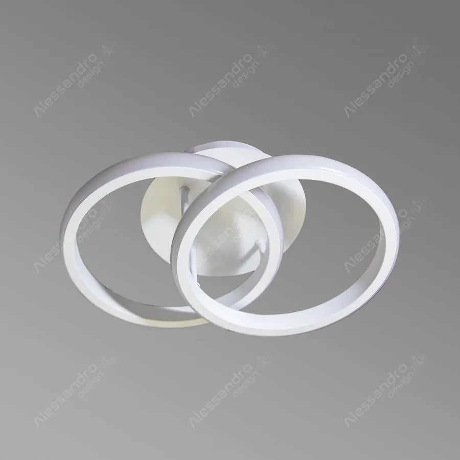 LED VERTEX LULUS циркулира наслагваните кръгове, 44W, 2 кръга, студена/гореща/неутрална светлина, бяла
