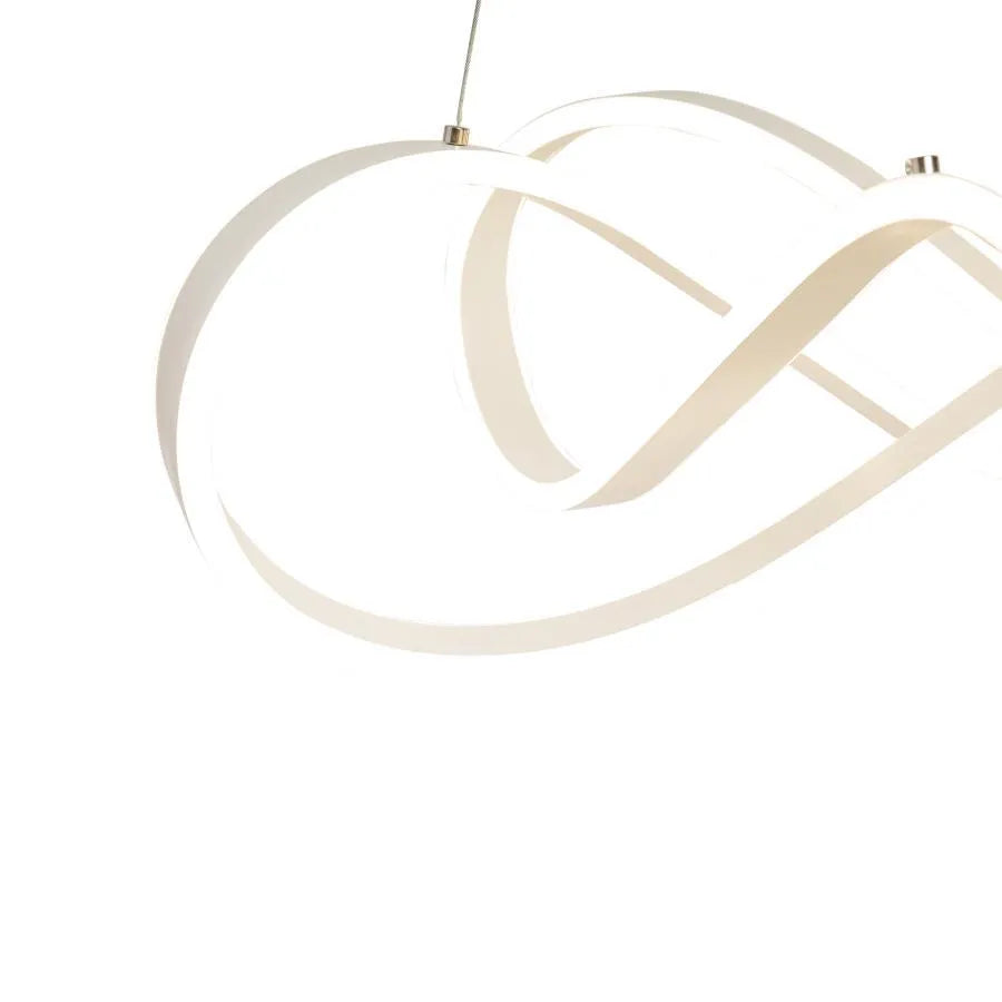 LED полилей, окачен с Infinity Halo 138W дистанционно управление, студена/гореща/неутрална светлина, бяла, бяла, регулируема височина