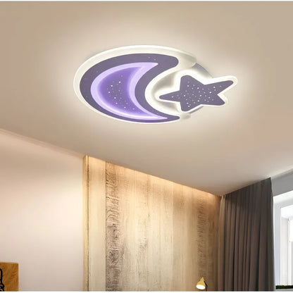 LULS LED месец и RGB звезда с дистанционно управление Coralia 80W студена/топла/неутрална бяла неутрална