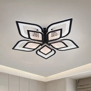 LED полилей с дистанционно управление на Dalia, 170W, 5 венчелистчета, студена/гореща/неутрална светлина, нестабилна, черна
