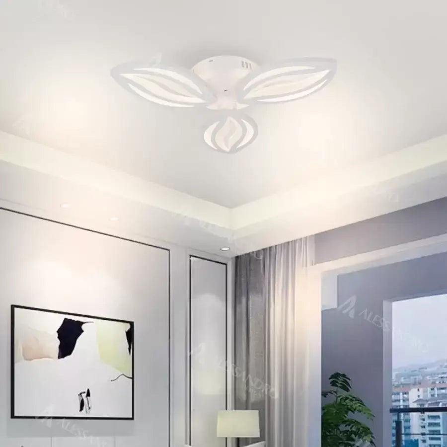 LED полилей с орхидея 39W дистанционно управление, 3 венчелистчета, студена/гореща/неутрална светлина, нестабилна, бяла
