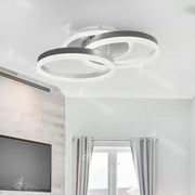 LED полилей с дистанционно управление на Lyra, 120W, 2 кръга, Dimble, четка със сребро, студена/гореща/неутрална светлина