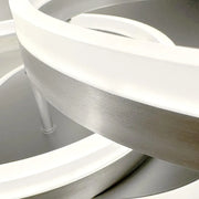 LED полилей с дистанционно управление на Lyra, 120W, 2 кръга, Dimble, четка със сребро, студена/гореща/неутрална светлина