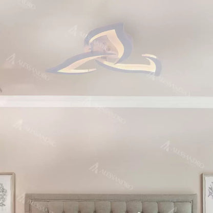 LED похот на Lotus Remote Control, 48W, 3 венчелистчета, студена/гореща/неутрална светлина, нестабилна, бяла