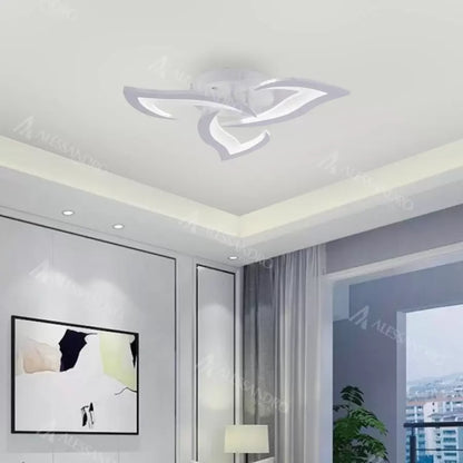 LED похот на Lotus Remote Control, 48W, 3 венчелистчета, студена/гореща/неутрална светлина, нестабилна, бяла
