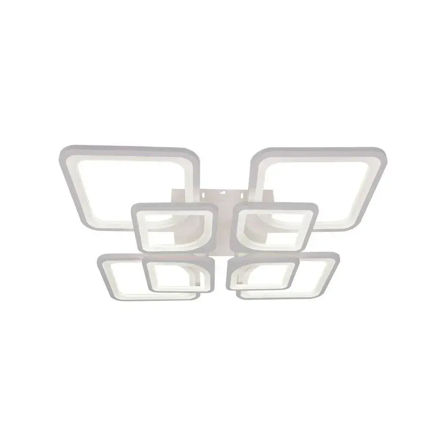 LED полилей с дистанционно управление, Zoe, 8 квадрата, 135W, студена/гореща/неутрална светлина, нестабилна, бяла