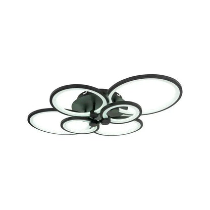 LED полилей с дистанционно управление Alani 152W, 6 кръга, студена/гореща/неутрална светлина, недобросъвестно, черно