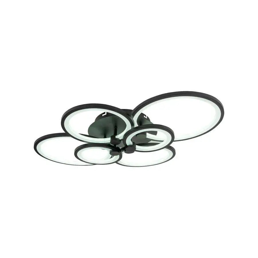 LED полилей с дистанционно управление Alani 152W, 6 кръга, студена/гореща/неутрална светлина, недобросъвестно, черно