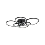 LED полилей с дистанционно управление Alani 152W, 6 кръга, студена/гореща/неутрална светлина, недобросъвестно, черно