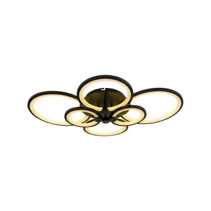 LED полилей с дистанционно управление Alani 152W, 6 кръга, студена/гореща/неутрална светлина, недобросъвестно, черно