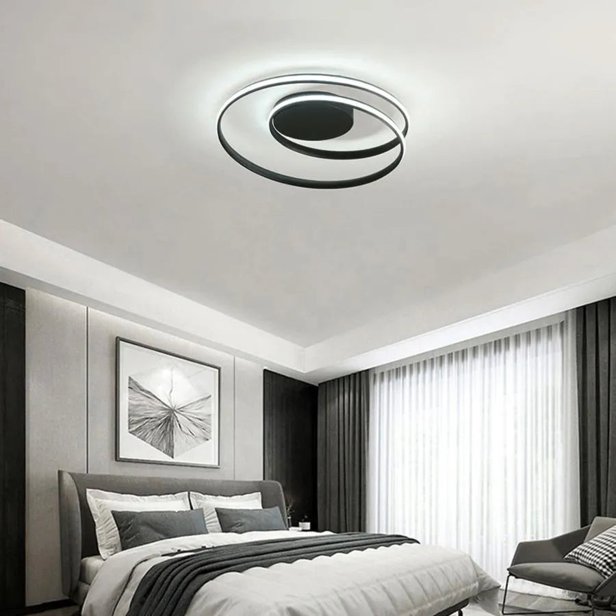 Похот LED вектор Arcadia, 67W, метал, 49cm Diamteru, черен, дистанционно управление, студена/гореща/неутрална светлина