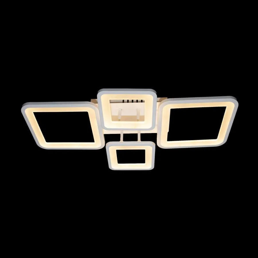 LED похот на дистанционно управление, ела, 4 квадрата, 85W, студена/гореща/неутрална светлина, нестабилна, бяла