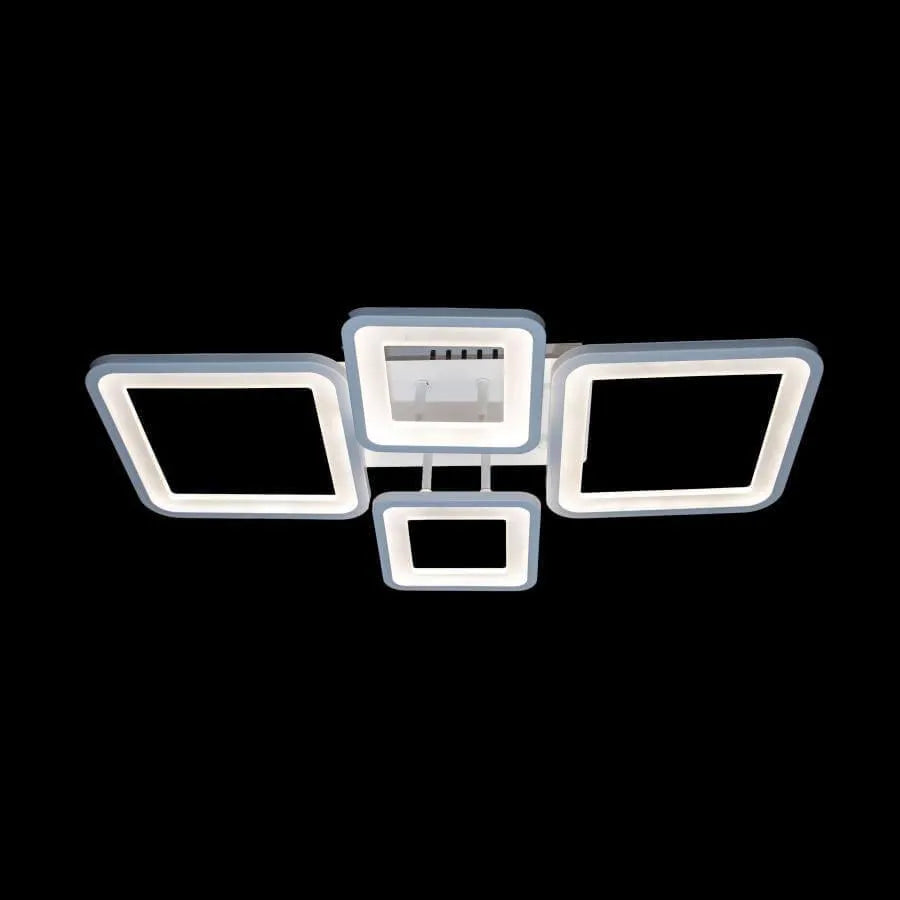 LED похот на дистанционно управление, ела, 4 квадрата, 85W, студена/гореща/неутрална светлина, нестабилна, бяла