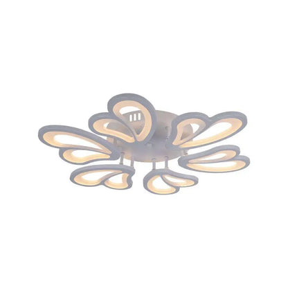 LED похот на дистанционно управление на Blossom, 72W, 6 венчелистчета, студ/гореща/неутрална светлина, нестабилна, бяла