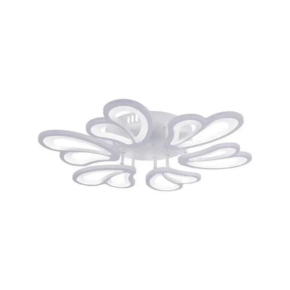 LED похот на дистанционно управление на Blossom, 72W, 6 венчелистчета, студ/гореща/неутрална светлина, нестабилна, бяла