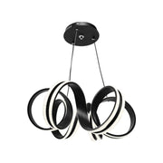 LED полилей, окачен с Infinity Twist 180W дистанционно управление, гофриран, студ/гореща/неутрална светлина, черно, черно, регулируема височина