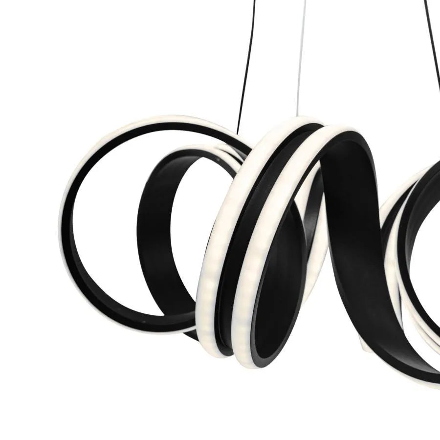 LED похот, окачена с дистанционното управление на Infinity Twist, 180W, регулируема височина, студена/гореща/неутрална светлина, нестабилна, черна