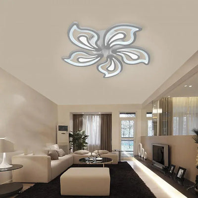 LED полилей със славно дистанционно управление, 150W, 5 венчелистчета, студена/гореща/неутрална светлина, нестабилна, бяла