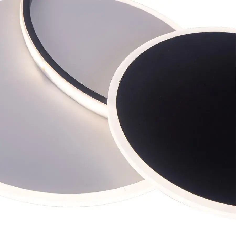 LED полилей с Mensa 144W дистанционно управление, 2 кръга, студена/гореща/неутрална светлина, нестабилна, черно и бяло