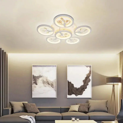 LED полилей с Daisy Remote Control, 6 артикула, 72W, студена/гореща/неутрална светлина, нестабилна, бяла с кристал