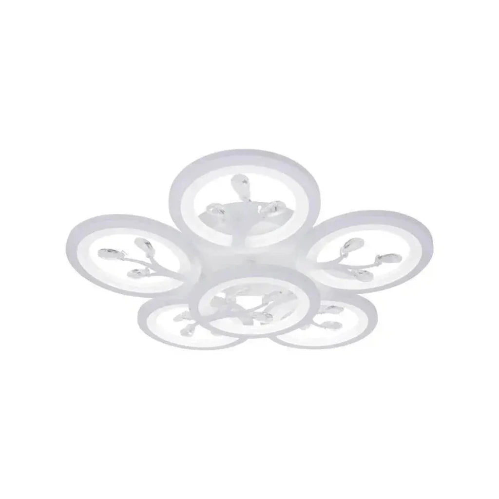 LED полилей с Daisy Remote Control, 6 артикула, 72W, студена/гореща/неутрална светлина, нестабилна, бяла с кристал