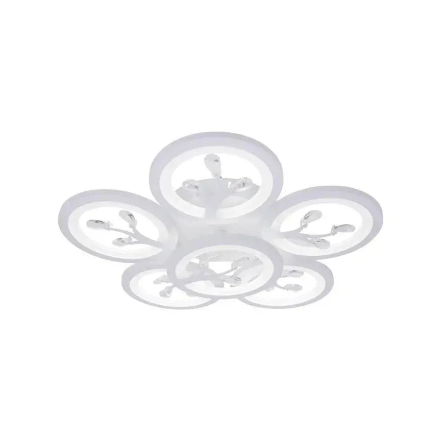 LED полилей с Daisy Remote Control, 6 артикула, 72W, студена/гореща/неутрална светлина, нестабилна, бяла с кристал